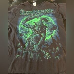 Gothic Art Black and Green Short Sleeve Tees